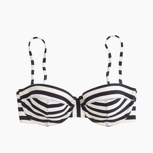 J. Crew underwire bikini top in classic stripe 34B